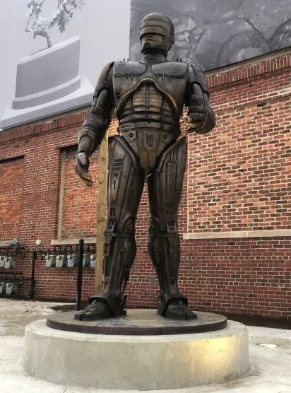 Robocop Bronze Statue Detroit
