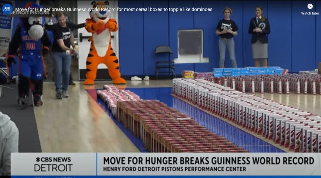 Tony the Tiger Toppling Cereal Boxes